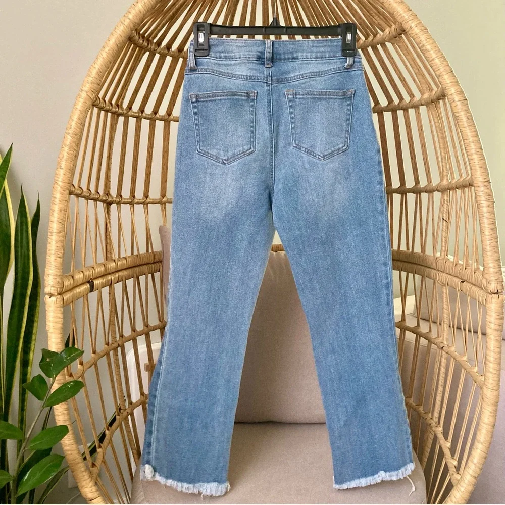 Rewash Jeans US 5 27in Waist Distressed  Ankle jeans Med Blue womans EUC - Picture 2 of 7